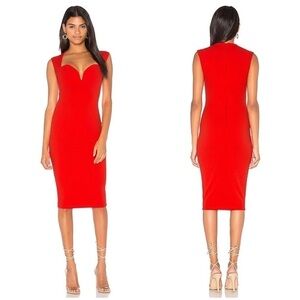 NOOKIE Madonna Midi Dress In Red